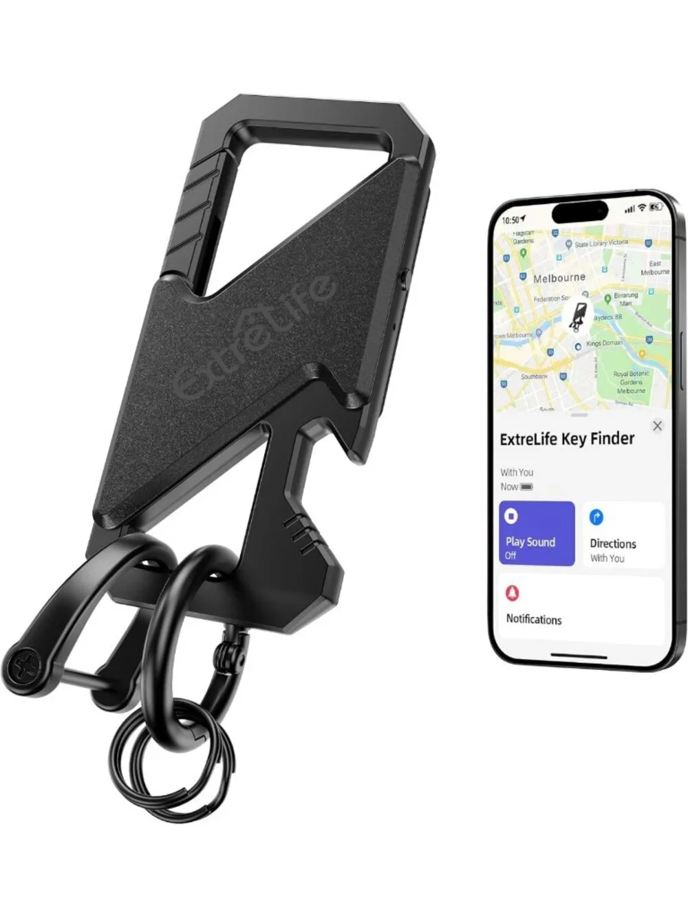 Heavy Duty Keychain with Bottle Opener & Apple Find My Compatibility